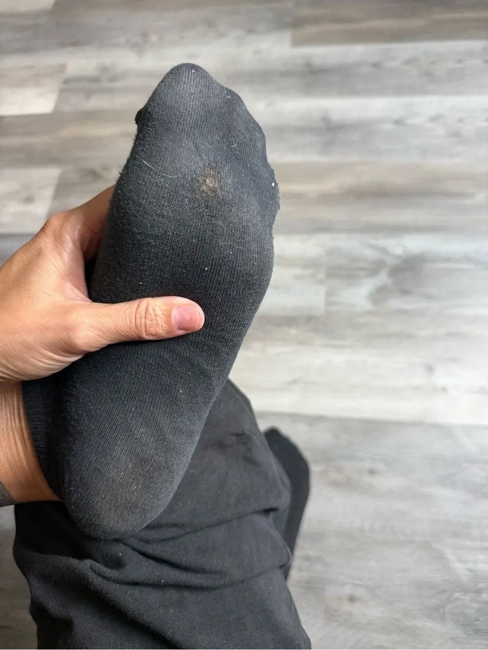 Mismatched Adidas Plain Black Socks Gym Workout Used Hiking Athleisure
